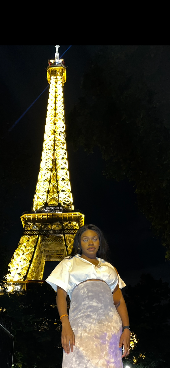 Pregnant woman holding her belly